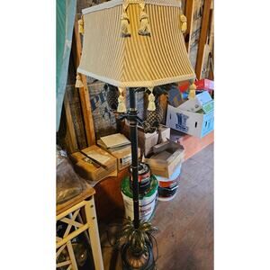 Palm and pineapple floor lamp - vintage